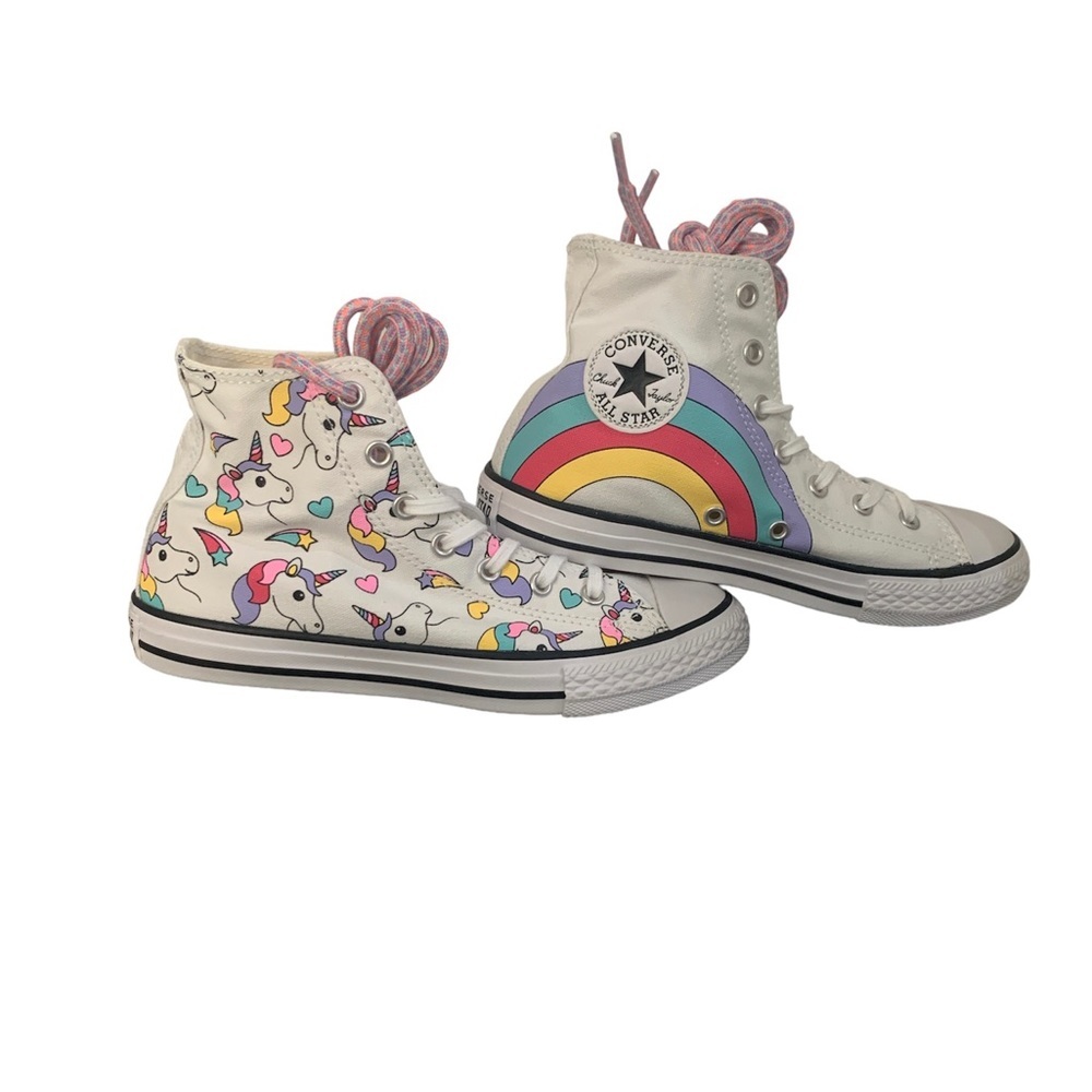 New in box Unicorn Rainbow Converse High Top Chucks